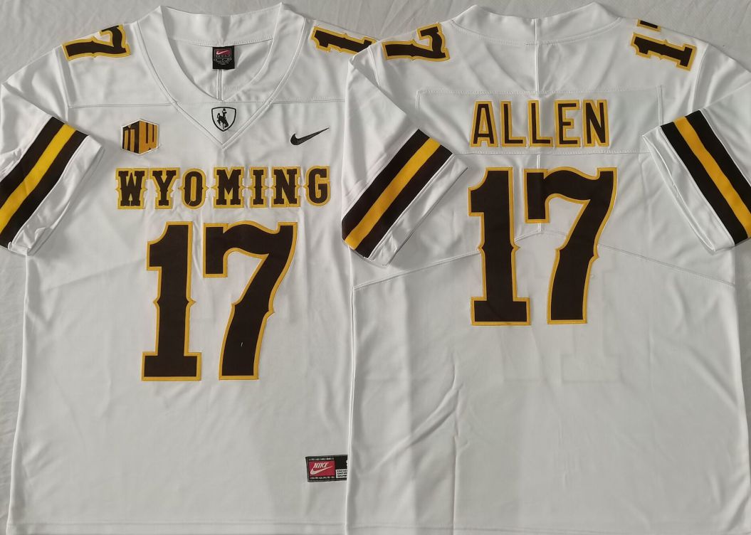 Men Wyoming Cowboys #17 Allen White 2025 Nike Limited NCAA Jersey